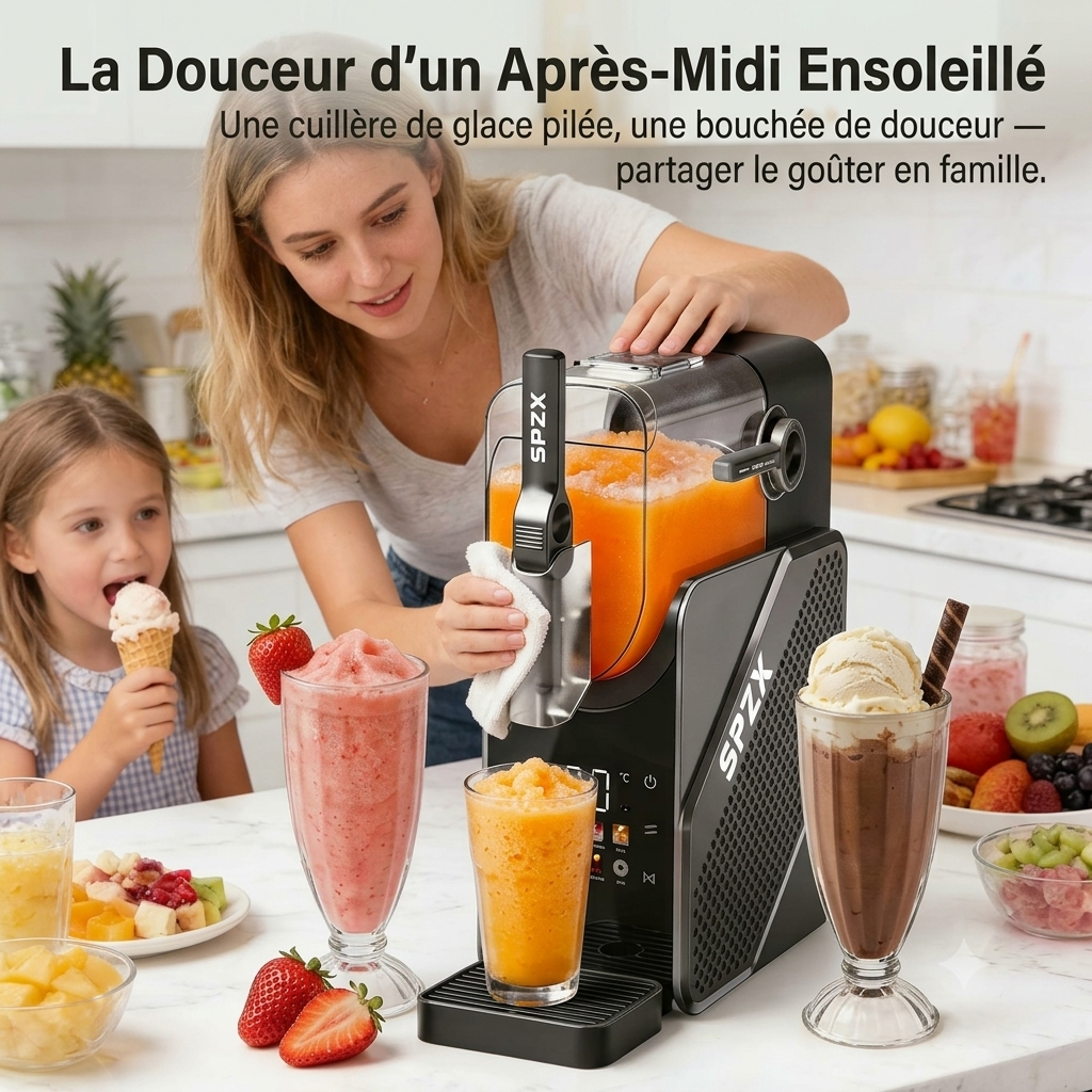 Machine à Granités & Milk-Shakes Maison | Sans Glace, 7 en 1