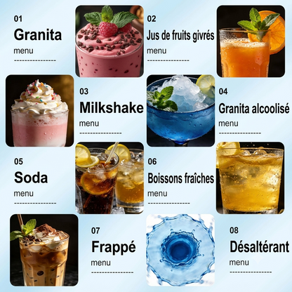 Machine à Granités & Milk-Shakes Maison | Sans Glace, 7 en 1