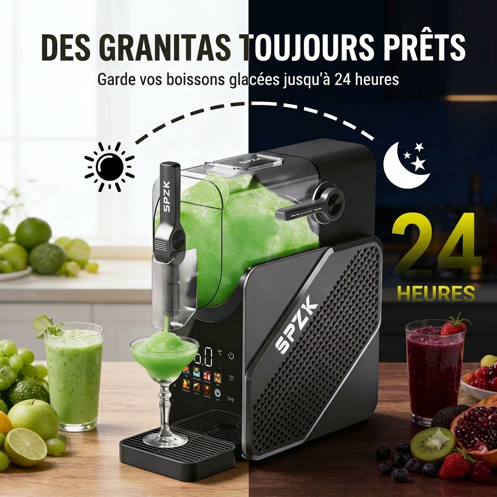 Machine à Granités & Milk-Shakes Maison | Sans Glace, 7 en 1