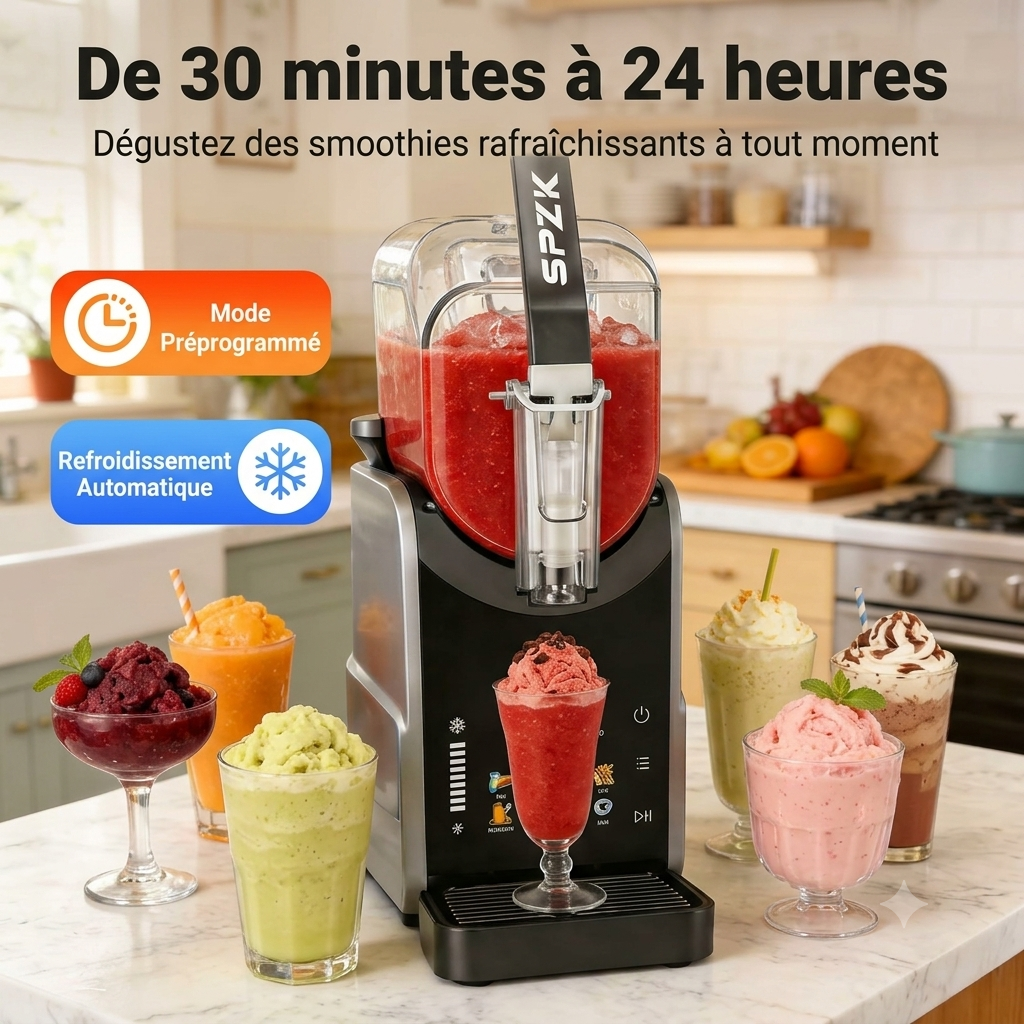 Machine à Granités & Milk-Shakes Maison | Sans Glace, 7 en 1